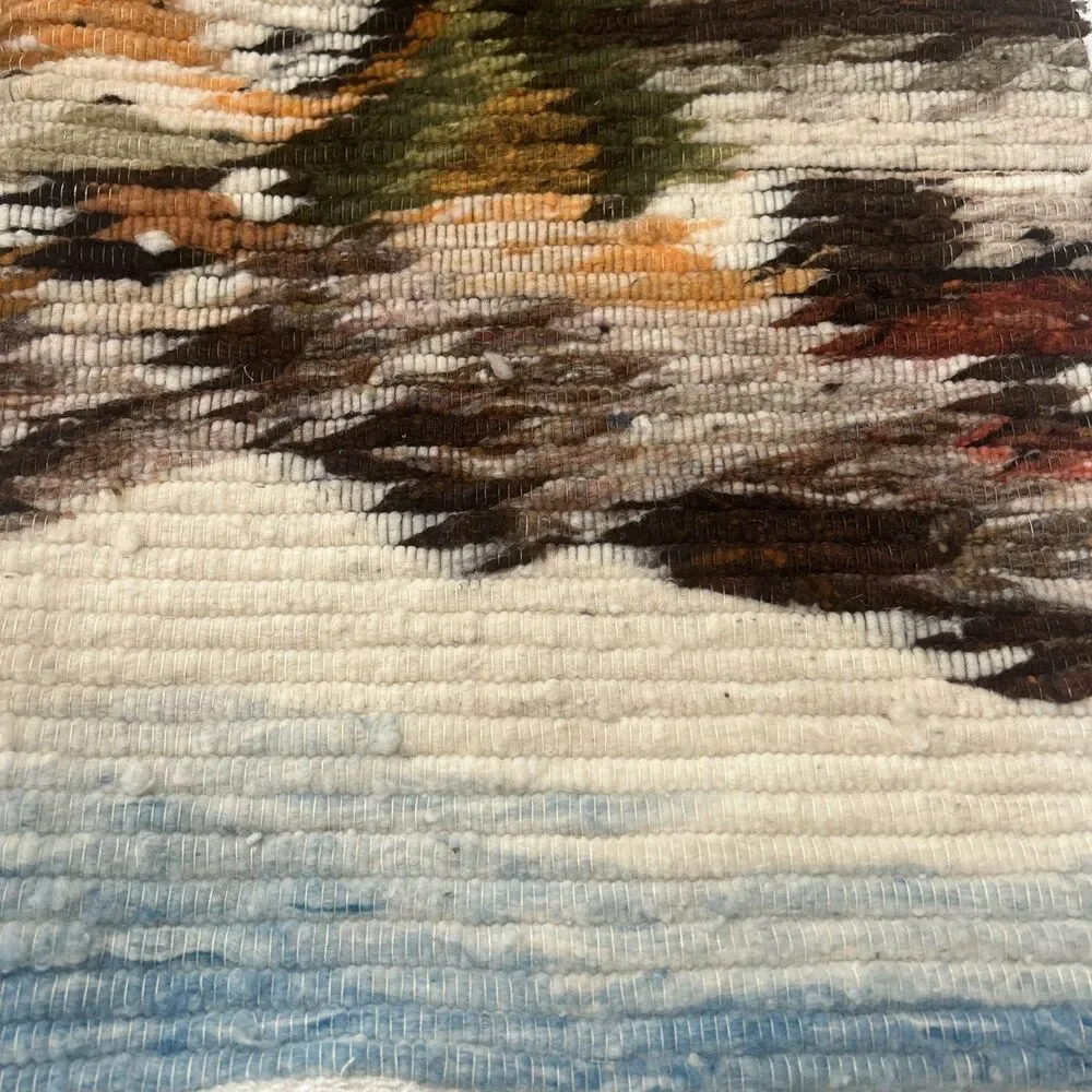 Vintage Peruvian Hand Woven Wall Tapestry 39” X 37”